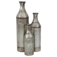 World Menagerie Tall Metal 3 Piece Floor Vase Set on sale World Menagerie Tall Metal 3 Piece Floor Vase Set on sale