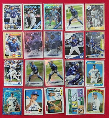 Lot of 60 different SALVADOR PEREZ cards 2019-2023 w/ #d Relic, Refractors, SP