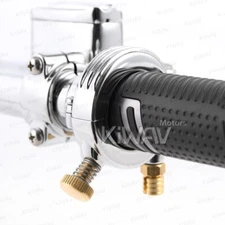 KiWAV throttle housing clamp retro old school style single cable 1" bar chrome