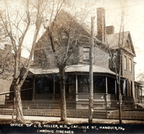 Hanover Pennsylvania Dr Keller Chronic Diseases Medical Real Photo Postcard