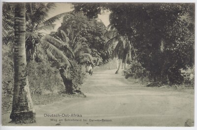 1907 German East Africa DOA Postcard No. 43 - Way At The Shooting Range Dar-es Salaam