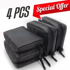 Lot of 4 Small Tool Pouch Zipper Utility Multipurpose Storage Bag Tote 6x4.5x2