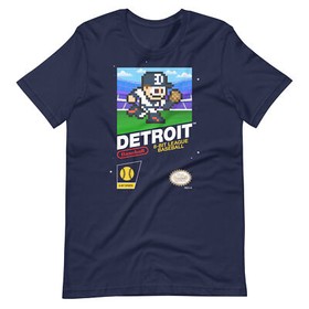 Detroit Tigers Baseball Team Jersey 8-bit Nintendo NES Retro Vintage T-Shirt