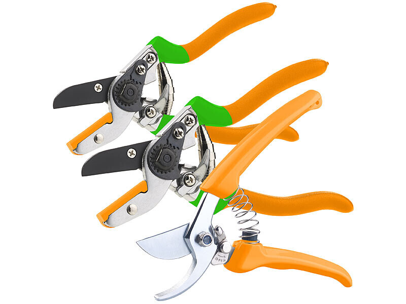 Pack sécateur classique et sécateur à enclume Royal Gardineer pour l'entretien du jardin