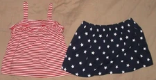 CARTER'S RED*WHITE & BLUE/STARS & STRIPES SKIRTS OUTFIT-SIZE 3 MONTHS-NEW