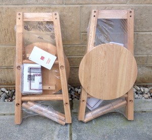 Pair Of New Solid Wood Kitchen Stools Farmhouse Shabby Chic Ebay