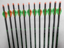 @NEW@ 12- Victory Archery VF TKO V3 Gamer 350 Carbon Arrows Bohning Blazer