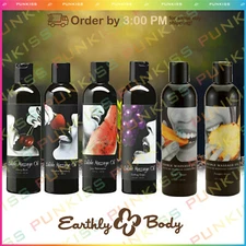 Earthly Body Natural Flavored Edible Massage Oil💋Pure Body Lotion Lube-Choose