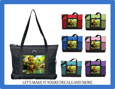 BABY GROOT BUTTERFLY CUSTOM TOTE PURSE SPORTS GYM SCHOOL OVERNIGHT DIAPER BAG D2