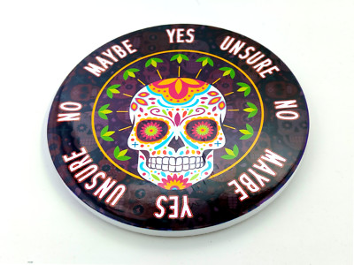 Keramik Pendelbrett mit Day of the Dead Design, für Reiki, Waben