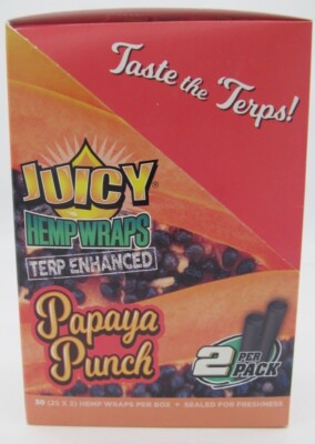 Juicy Herbal Wraps Papaya Punch 6/2ct Packs