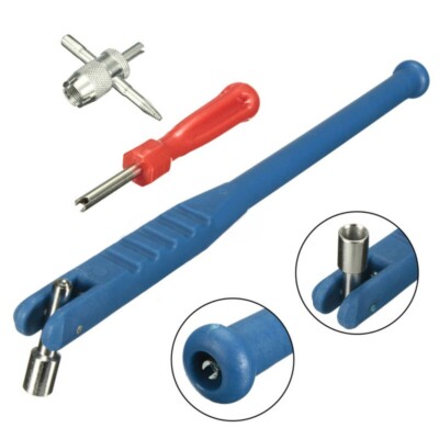 Outil De Remplacement Valve Pneu – Kit 13 Pièces Avec 4 Noyaux Supplémentaires, Sans Démonter Le Pneu
