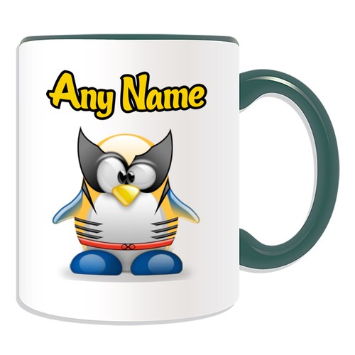 Personalised Gift Penguin X-Men Wolverine Mug Money Box Cup Hero Movie Avengers - Picture 12 of 20