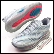 Nike Air Max 720 GS Geology Grey Red Teal Youth 6.5Y / Womens 8 AQ3196-010