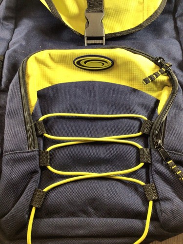 Eastsport Dark Blue Lime Green Backpack Satchel Style - Picture 5 of 15