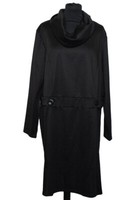 Damenkleid Kleid Langarm Schwarz Wasserfall Kragen Trend Sheego Gr. 52 Neu