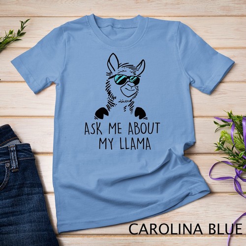Ask Me About My Llama Shirt Funny Llama Camiseta Unisex - Imagen 3 de 15