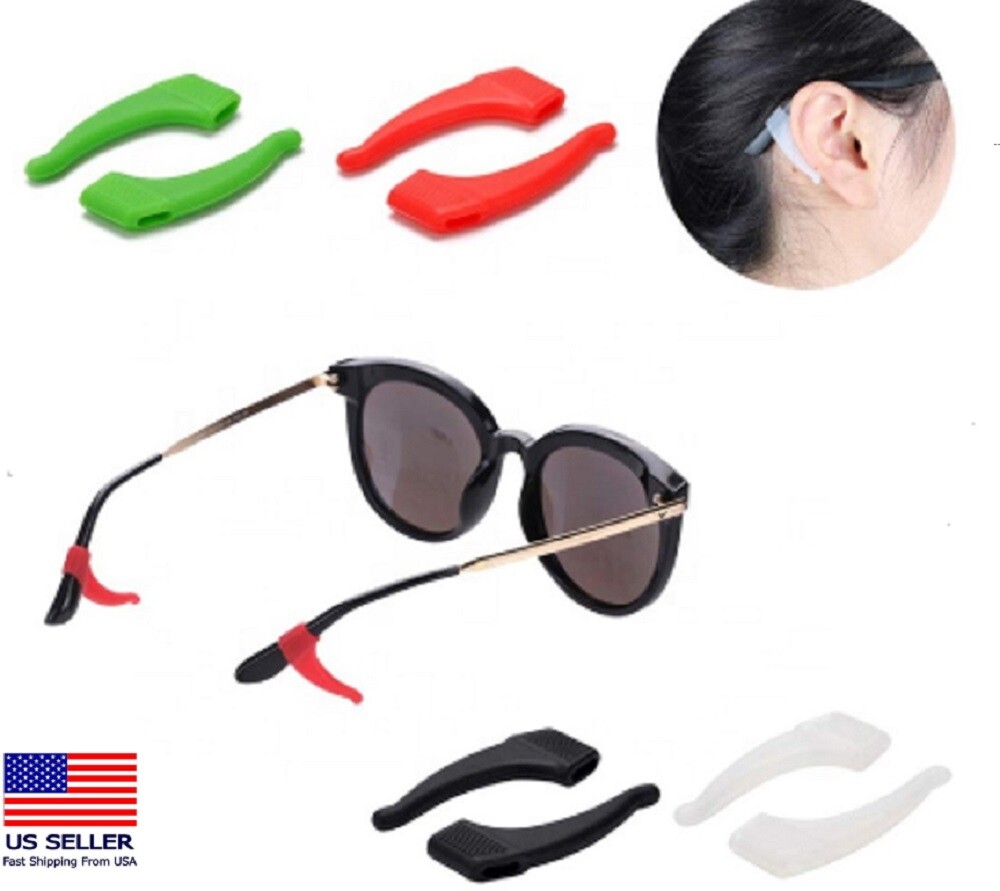 Eye Glasses Rubber Glasses Grips Pairs Anti-Slip Eyeglass Ear - Main Image