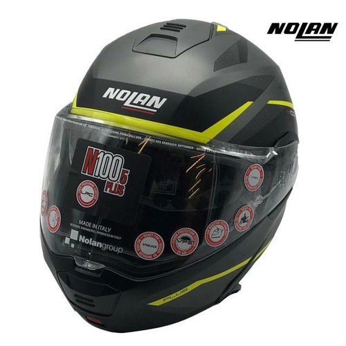CASCO MOTO MODULARE NOLAN N100-5 PLUS OVERLAND N-COM FLAT LAVA GREY 33  OPACO | eBay