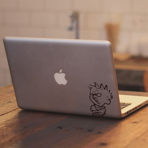 Calvin & Hobbes Bad Mood Decal Sticker for Macbook Laptop Car Window SUV Truck - Picture 2 of 5