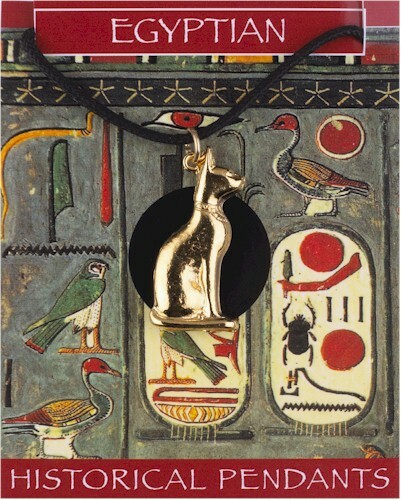 Egyptian Cat Gold Plated Pendant On Chain