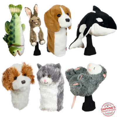 Daphne's Neuheit Golf Headcover Driver Cover Premium Tier Designs Hund Katze Fisch