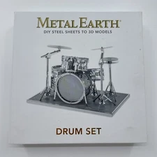 Fascinations Metal Earth Modern Drum Set 3D Laser Cut Steel Instrument Model Kit