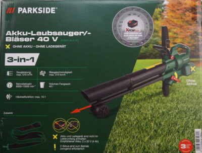 PARKSIDE X20V TEAM Akku-Laubsauger Laubbläser Laubhäcksler Laubgebläse Blasgerät