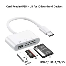 USB C to SD Card Reader with USB 3.0 Thunderbolt to Micro SD TF Card Reader