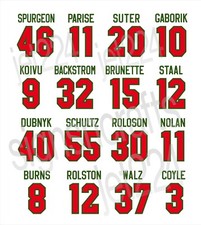 Minnesota Wild DECAL STICKER historic stars Burns Gaborik Koivu Spurgeon Parise+
