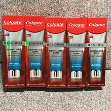 5 ***Colgate RENEWAL Revitalizes Gums Whitening Restoration Cool Mint Paste 3 Oz