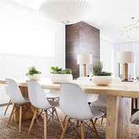 Set Of 6 Charles Ray Eames Eiffel Inspired Dsw Dining Chair Retro In White Set Of 6 Charles Ray Eames Eiffel Inspired Dsw Dining Chair Retro In White