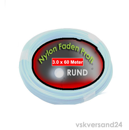 (0,25 €/m) 60 metros 3,0 hilo de corte hilo de nylon hilo de repuesto para Motorsense