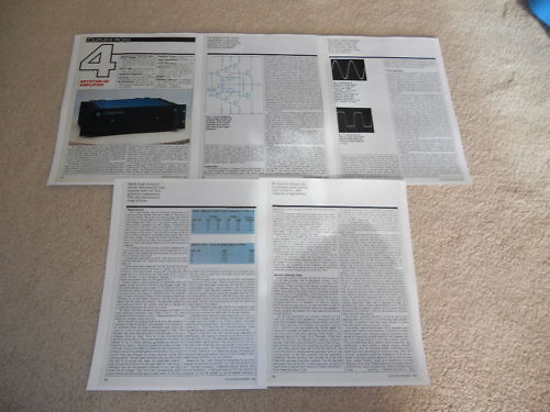 Bryston 4B Amplifier Review, 5 pg, 1985, Full Test