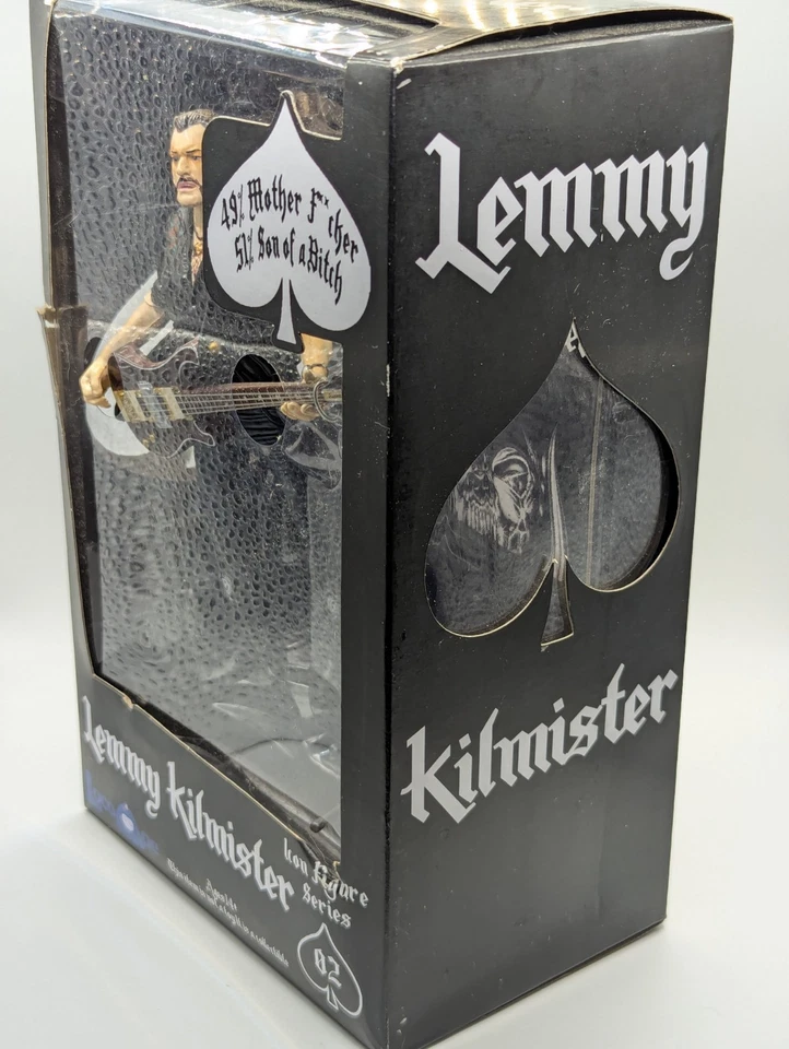 Figura de reacción Super7 Motorhead Ace of Spades Lemmy Kilmister caja áspera Foto 2 de 4