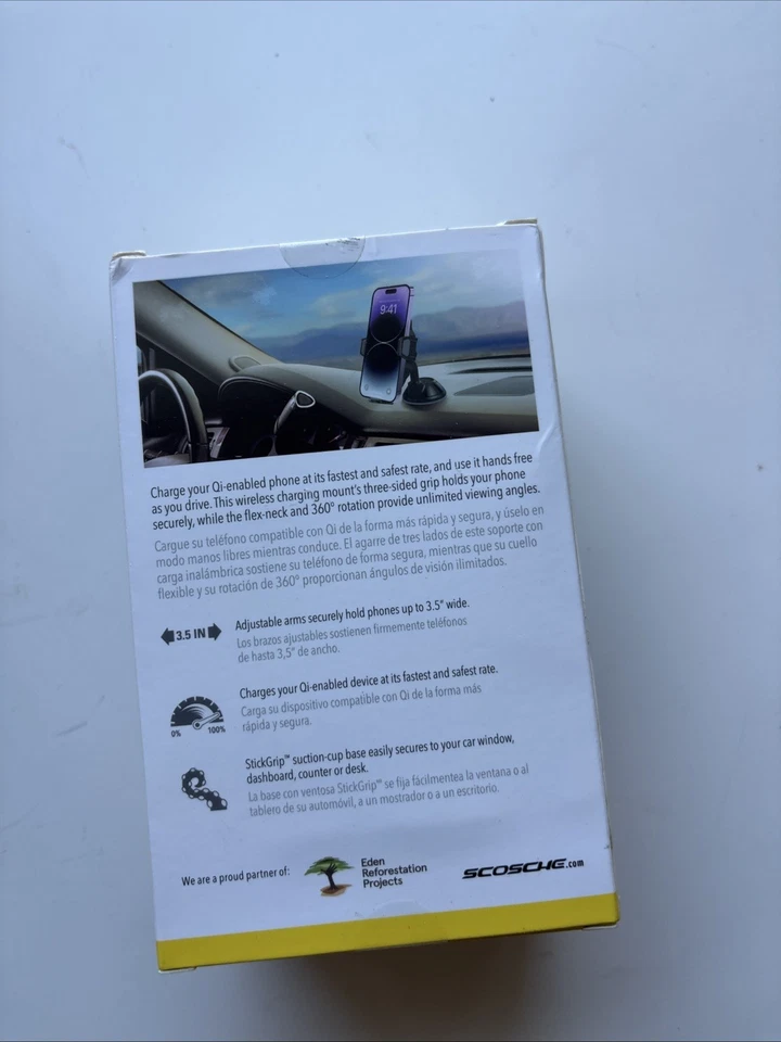 Scosche STUCKUP QI Wireless Fast Charging universal window dash mount - STUCK UP - Image 4 of 4