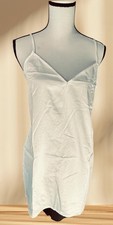 Lulus Womens Dress Silky Slip Mini Adjustable Straps Ivory White NEW Size Large