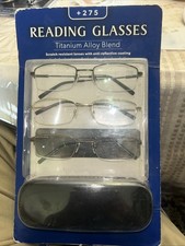 3 pack Reading Glasses 2.75 Scratch Resistant W/ Anti-Reflective Coating