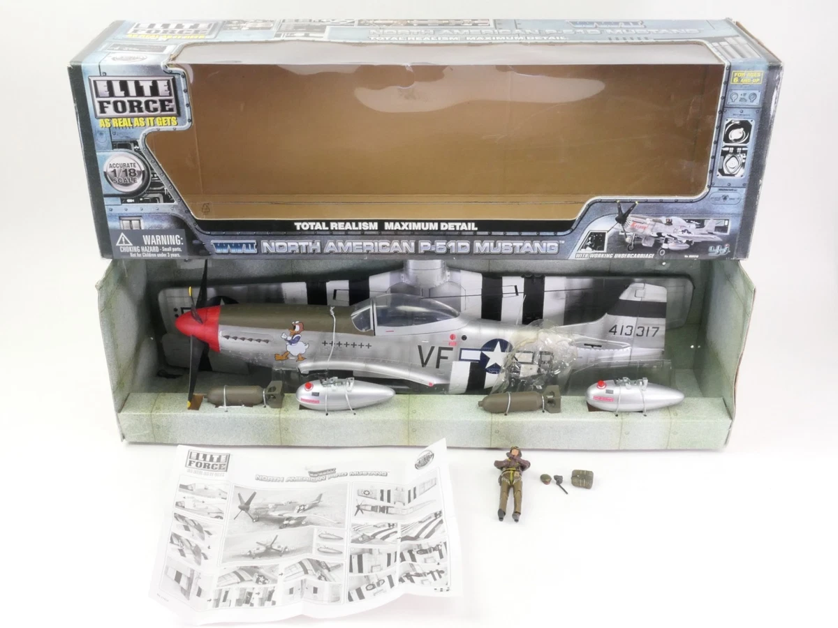 【新品未使用品】ELITE FORCE P-51Dマスタング 1/18 Elite Force 1/18 Scale WWII North American P-51D Mustang donald