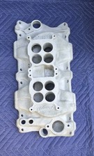 Small Block Chevy 327 350 Sbc Edelbrock C-26 Dual Quad 2x4 Intake Manifold Used