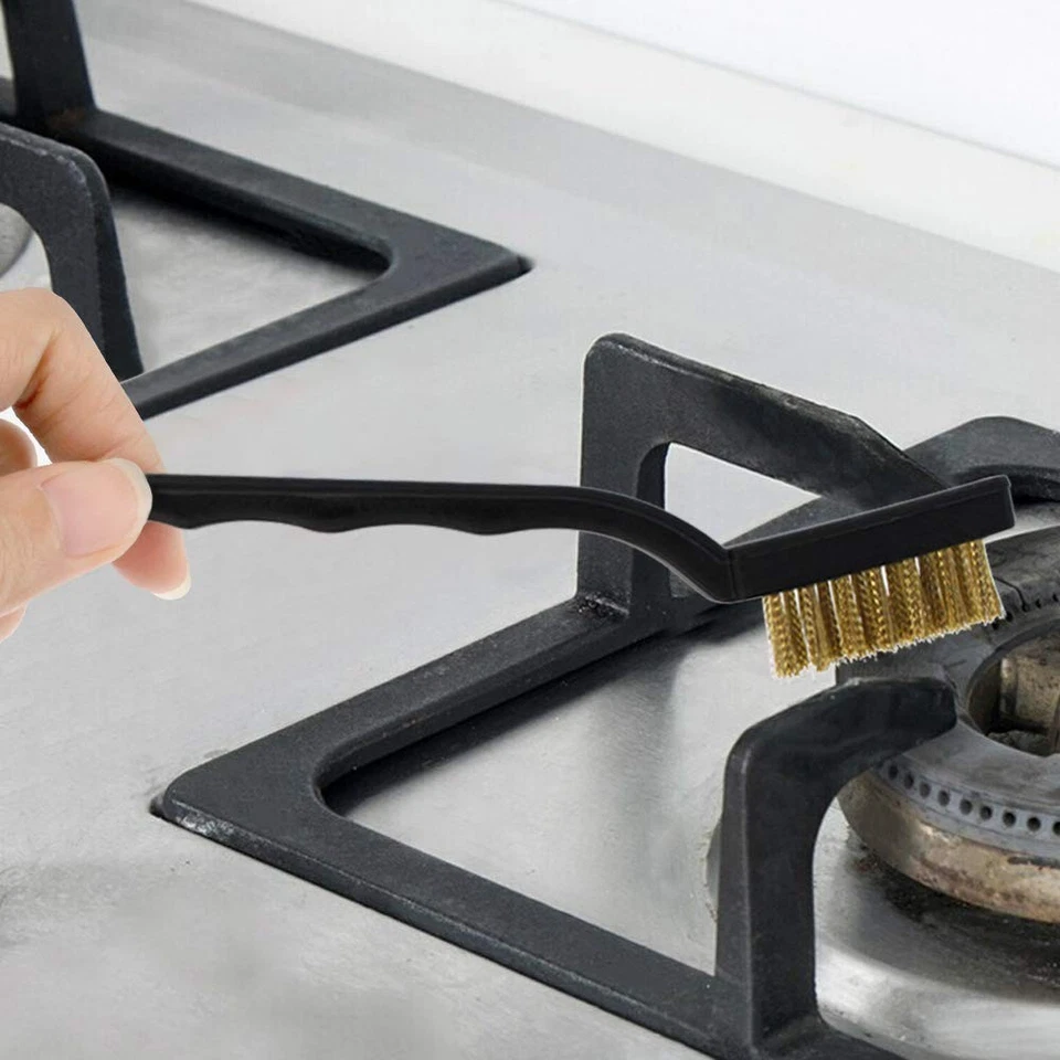 Juego de 15 mini cepillos de alambre de latón para limpieza soldadura escoria óxido, cerdas de alambre Sc Foto 4 de 4