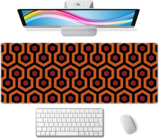 The Shining Carpet Style Desk Mat Orange Black Large Extended Mouse Pad XL Desk