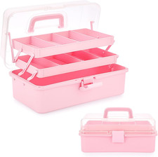 3-Layer Plastic Dividing Storage Box Craft Organizer and Storage Portable Hand