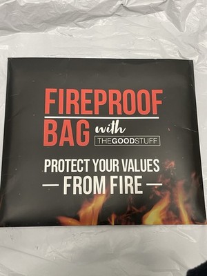The Good Stuff Fireproof Bag Document Safe Waterproof Valuables Protection NEW