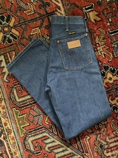 Vintage 70s Wrangler No Fault Jeans 27x29 Denim Blue Western Classic USA Made
