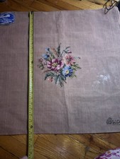 Vintage Preworked Center Needlepoint Floral BUCILLA Heirloom NEW 25"X27" RARE