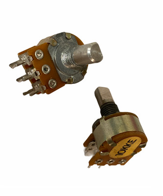 Dual 10K Ohm Linear Audio Potentiometer POT 2 Gang D-Shaft