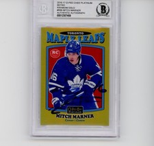 2016-2017 O-Pee-Chee Platinum Retro Rainbow Gold Mitch Marner Auto 001/149