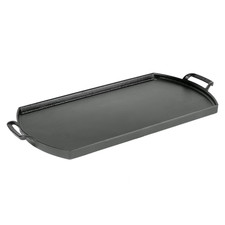 Blacklock 10"x20" Cast Iron Double Burner Griddle - Triple Seasoned & Easy Clean