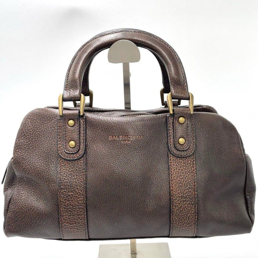 00s BALENCIAGA leather mini boston bag